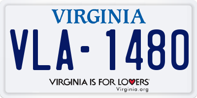 VA license plate VLA1480