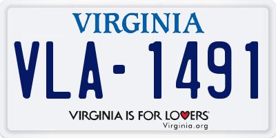 VA license plate VLA1491