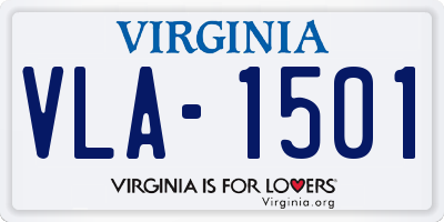 VA license plate VLA1501