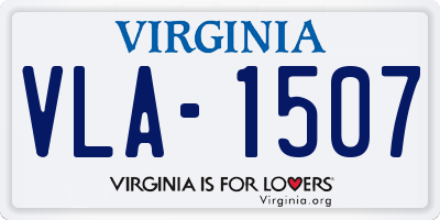 VA license plate VLA1507