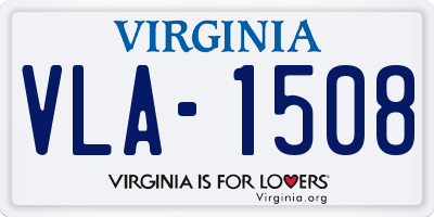VA license plate VLA1508