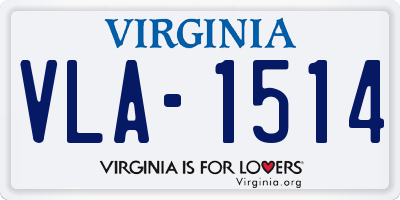 VA license plate VLA1514