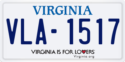 VA license plate VLA1517