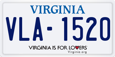 VA license plate VLA1520