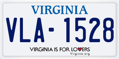 VA license plate VLA1528