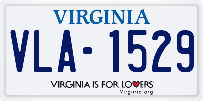 VA license plate VLA1529