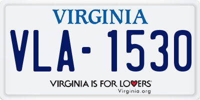 VA license plate VLA1530