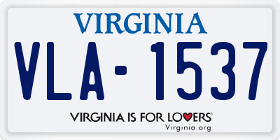 VA license plate VLA1537