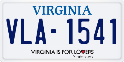 VA license plate VLA1541