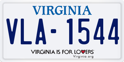 VA license plate VLA1544