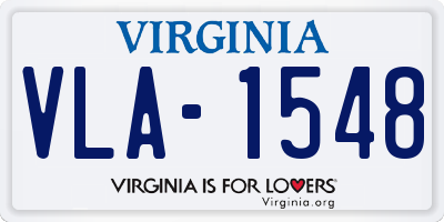 VA license plate VLA1548