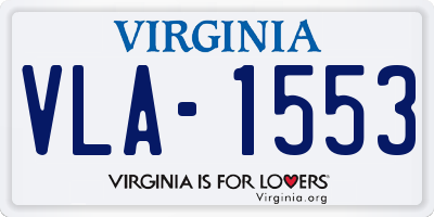 VA license plate VLA1553