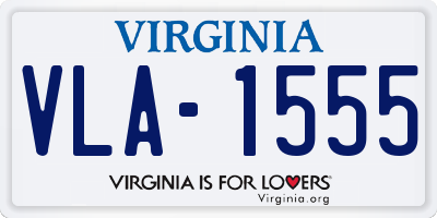 VA license plate VLA1555