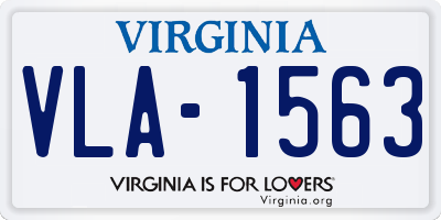 VA license plate VLA1563