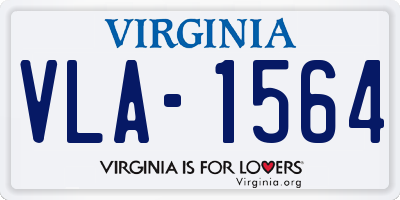 VA license plate VLA1564