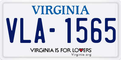 VA license plate VLA1565