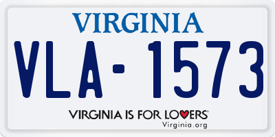 VA license plate VLA1573
