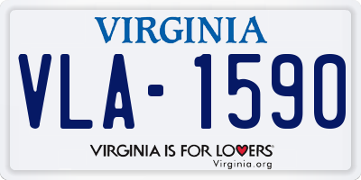 VA license plate VLA1590
