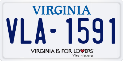VA license plate VLA1591