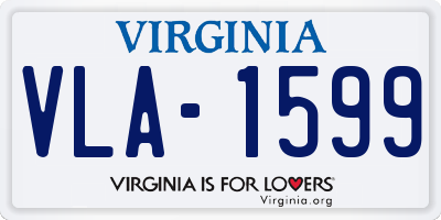 VA license plate VLA1599