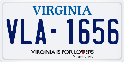 VA license plate VLA1656