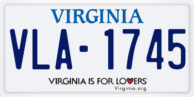 VA license plate VLA1745