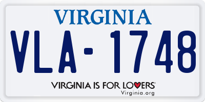 VA license plate VLA1748