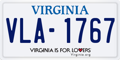 VA license plate VLA1767
