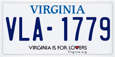 VA license plate VLA1779