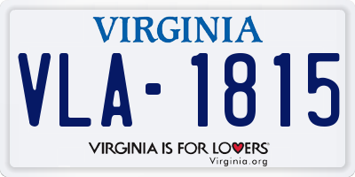 VA license plate VLA1815