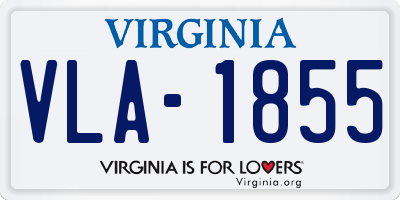 VA license plate VLA1855