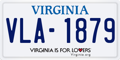 VA license plate VLA1879