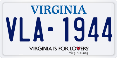 VA license plate VLA1944