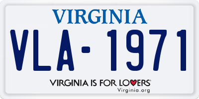 VA license plate VLA1971