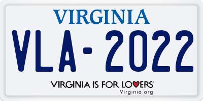 VA license plate VLA2022