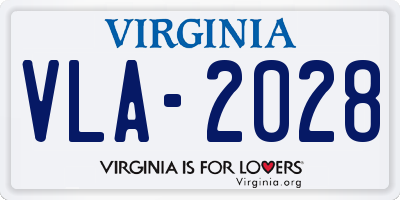 VA license plate VLA2028