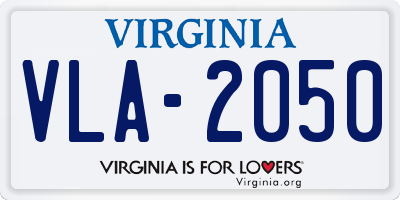 VA license plate VLA2050