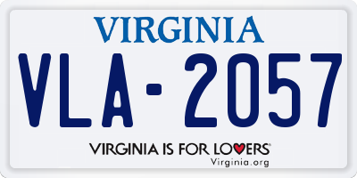 VA license plate VLA2057