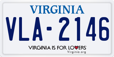 VA license plate VLA2146