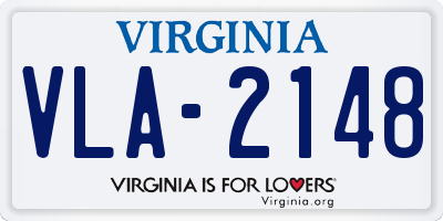 VA license plate VLA2148
