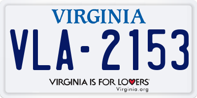 VA license plate VLA2153