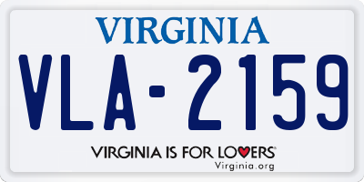 VA license plate VLA2159