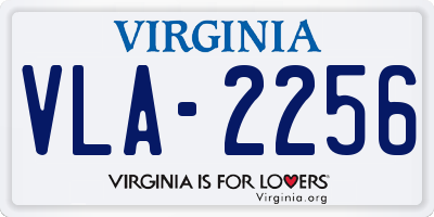 VA license plate VLA2256