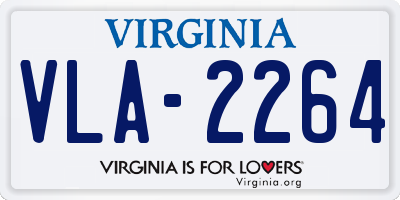 VA license plate VLA2264