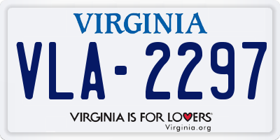 VA license plate VLA2297