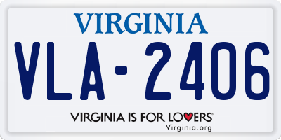 VA license plate VLA2406