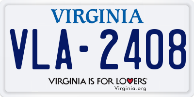 VA license plate VLA2408