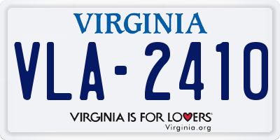 VA license plate VLA2410