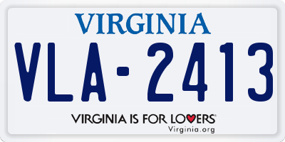 VA license plate VLA2413