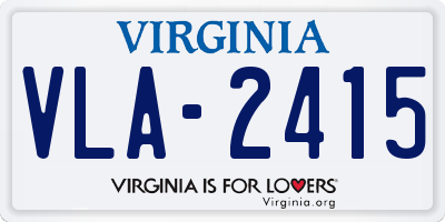 VA license plate VLA2415